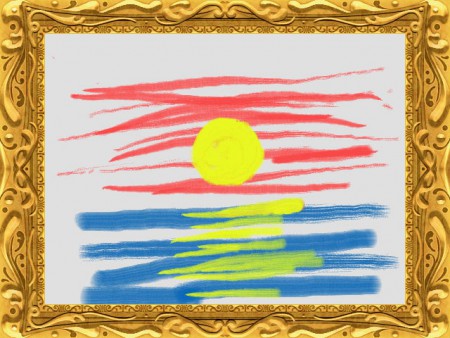 Soleil couchant (ciel rouge)